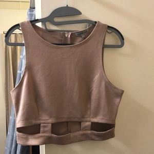 Charlotte rude crop top w cut outs on bottom